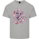 Worry Less Yoga More Mens Cotton T-Shirt Tee Top Sports Grey