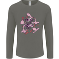 Worry Less Yoga More Mens Long Sleeve T-Shirt Charcoal