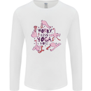 Worry Less Yoga More Mens Long Sleeve T-Shirt White