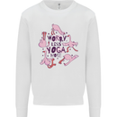 Worry Less Yoga More Mens Sweatshirt Jumper White