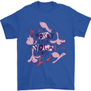 Worry Less Yoga More Mens T-Shirt 100% Cotton Royal Blue