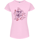 Worry Less Yoga More Womens Petite Cut T-Shirt Light Pink