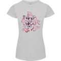 Worry Less Yoga More Womens Petite Cut T-Shirt Sports Grey