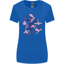 Worry Less Yoga More Womens Wider Cut T-Shirt Royal Blue