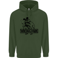 Wrong Park Funny T-Rex Dinosaur Jurrasic Childrens Kids Hoodie Forest Green