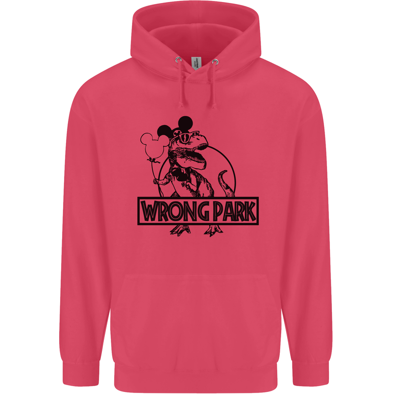 Wrong Park Funny T-Rex Dinosaur Jurrasic Childrens Kids Hoodie Heliconia