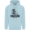Wrong Park Funny T-Rex Dinosaur Jurrasic Childrens Kids Hoodie Light Blue