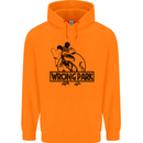 Wrong Park Funny T-Rex Dinosaur Jurrasic Childrens Kids Hoodie Orange