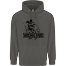 Wrong Park Funny T-Rex Dinosaur Jurrasic Childrens Kids Hoodie Storm Grey