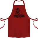 Wrong Park Funny T-Rex Dinosaur Jurrasic Cotton Apron 100% Organic Maroon