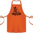 Wrong Park Funny T-Rex Dinosaur Jurrasic Cotton Apron 100% Organic Orange