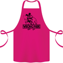 Wrong Park Funny T-Rex Dinosaur Jurrasic Cotton Apron 100% Organic Pink