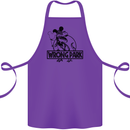 Wrong Park Funny T-Rex Dinosaur Jurrasic Cotton Apron 100% Organic Purple
