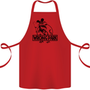 Wrong Park Funny T-Rex Dinosaur Jurrasic Cotton Apron 100% Organic Red