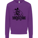 Wrong Park Funny T-Rex Dinosaur Jurrasic Kids Sweatshirt Jumper Purple