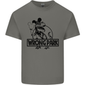 Wrong Park Funny T-Rex Dinosaur Jurrasic Kids T-Shirt Childrens Charcoal