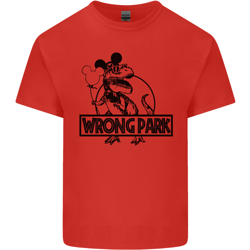 Wrong Park Funny T-Rex Dinosaur Jurrasic Kids T-Shirt Childrens Red