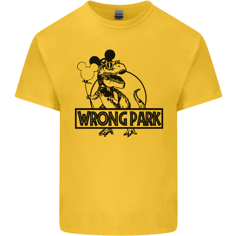 Wrong Park Funny T-Rex Dinosaur Jurrasic Kids T-Shirt Childrens Yellow