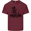 Wrong Park Funny T-Rex Dinosaur Jurrasic Mens Cotton T-Shirt Tee Top Maroon