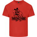 Wrong Park Funny T-Rex Dinosaur Jurrasic Mens Cotton T-Shirt Tee Top Red