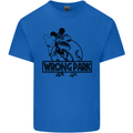 Wrong Park Funny T-Rex Dinosaur Jurrasic Mens Cotton T-Shirt Tee Top Royal Blue