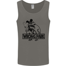 Wrong Park Funny T-Rex Dinosaur Jurrasic Mens Vest Tank Top Charcoal
