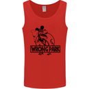 Wrong Park Funny T-Rex Dinosaur Jurrasic Mens Vest Tank Top Red