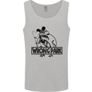 Wrong Park Funny T-Rex Dinosaur Jurrasic Mens Vest Tank Top Sports Grey