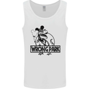 Wrong Park Funny T-Rex Dinosaur Jurrasic Mens Vest Tank Top White