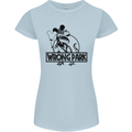 Wrong Park Funny T-Rex Dinosaur Jurrasic Womens Petite Cut T-Shirt Light Blue