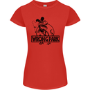 Wrong Park Funny T-Rex Dinosaur Jurrasic Womens Petite Cut T-Shirt Red