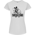 Wrong Park Funny T-Rex Dinosaur Jurrasic Womens Petite Cut T-Shirt White