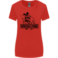 Wrong Park Funny T-Rex Dinosaur Jurrasic Womens Wider Cut T-Shirt Red