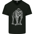 X-Ray Ape Mens V-Neck Cotton T-Shirt Black