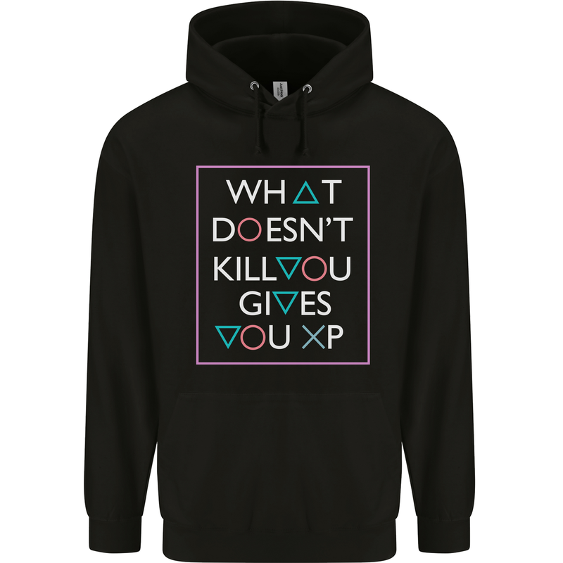 XP Gamer Gaming Arcade Games RPG Childrens Kids Hoodie Black