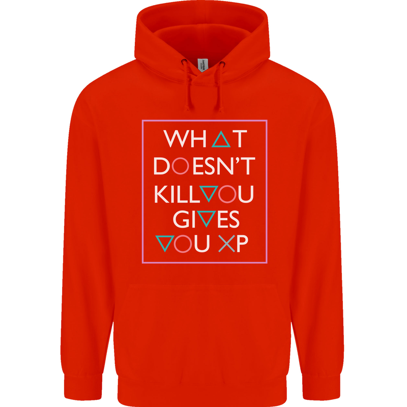 XP Gamer Gaming Arcade Games RPG Childrens Kids Hoodie Bright Red