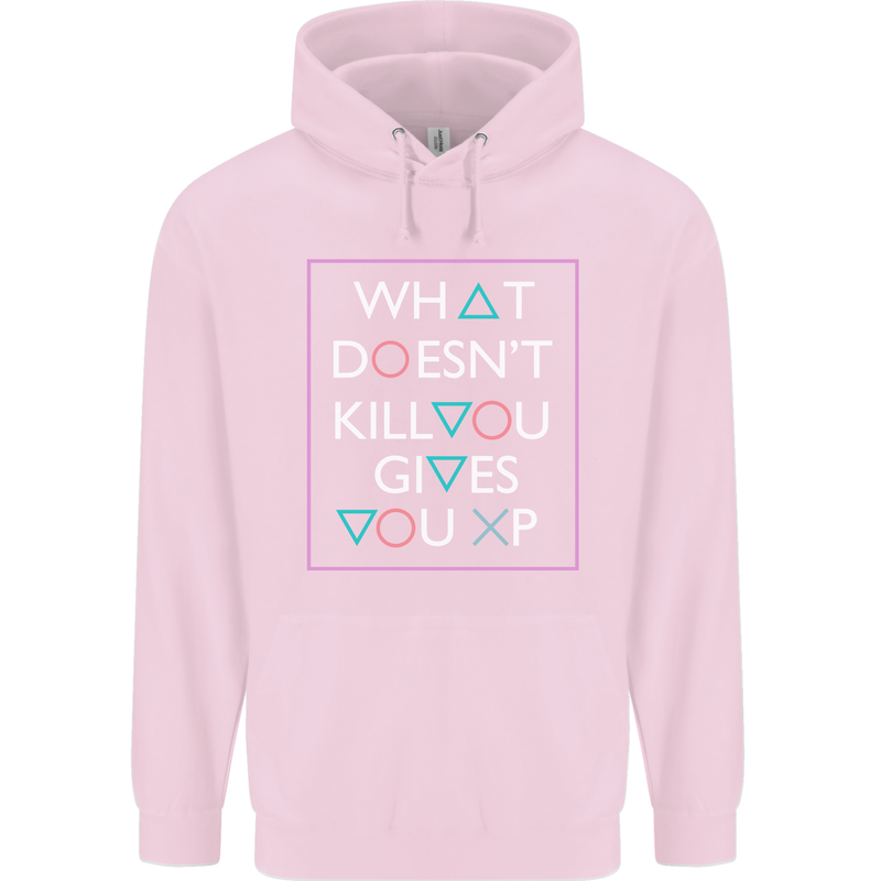 XP Gamer Gaming Arcade Games RPG Childrens Kids Hoodie Light Pink