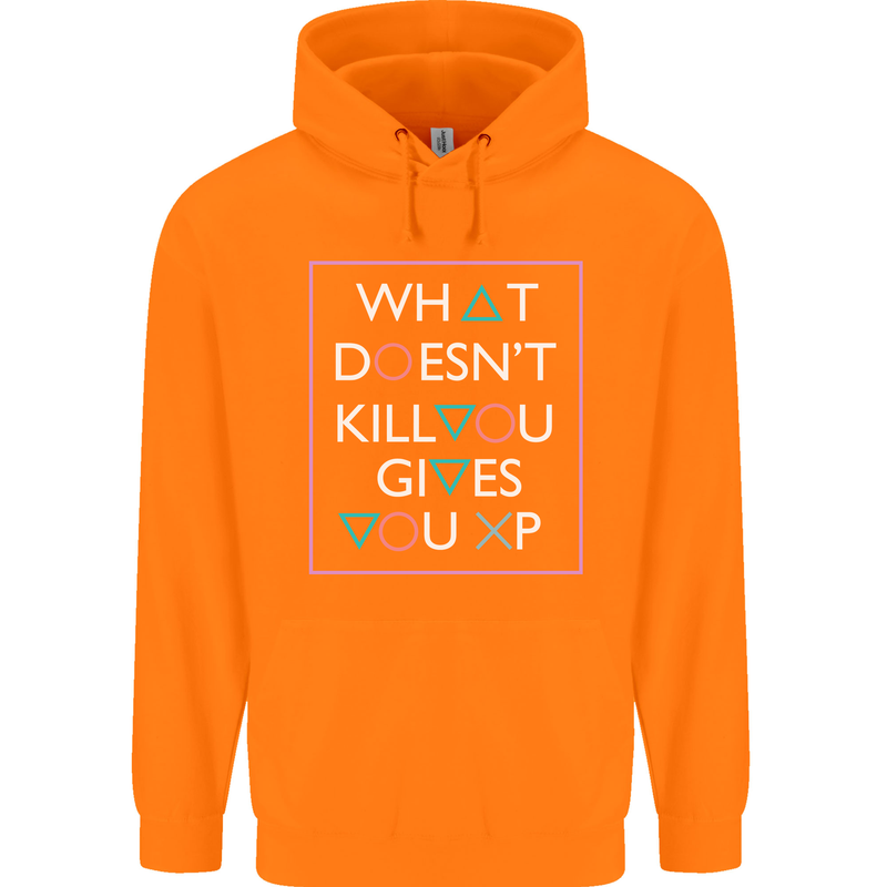 XP Gamer Gaming Arcade Games RPG Childrens Kids Hoodie Orange