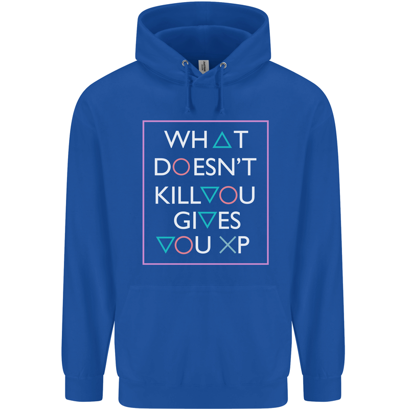 XP Gamer Gaming Arcade Games RPG Childrens Kids Hoodie Royal Blue