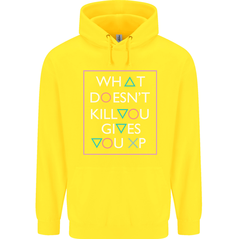 XP Gamer Gaming Arcade Games RPG Childrens Kids Hoodie Yellow