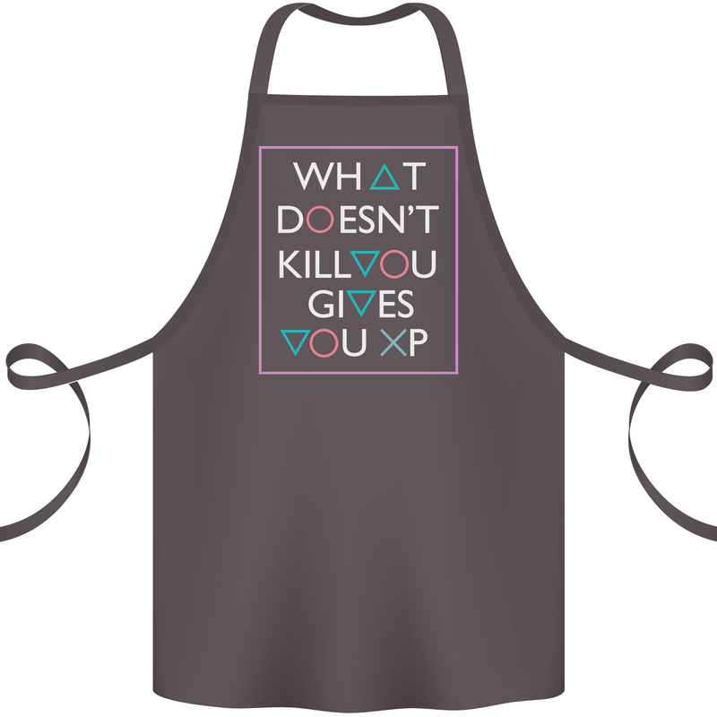 XP Gamer Gaming Arcade Games RPG Cotton Apron 100% Organic Dark Grey