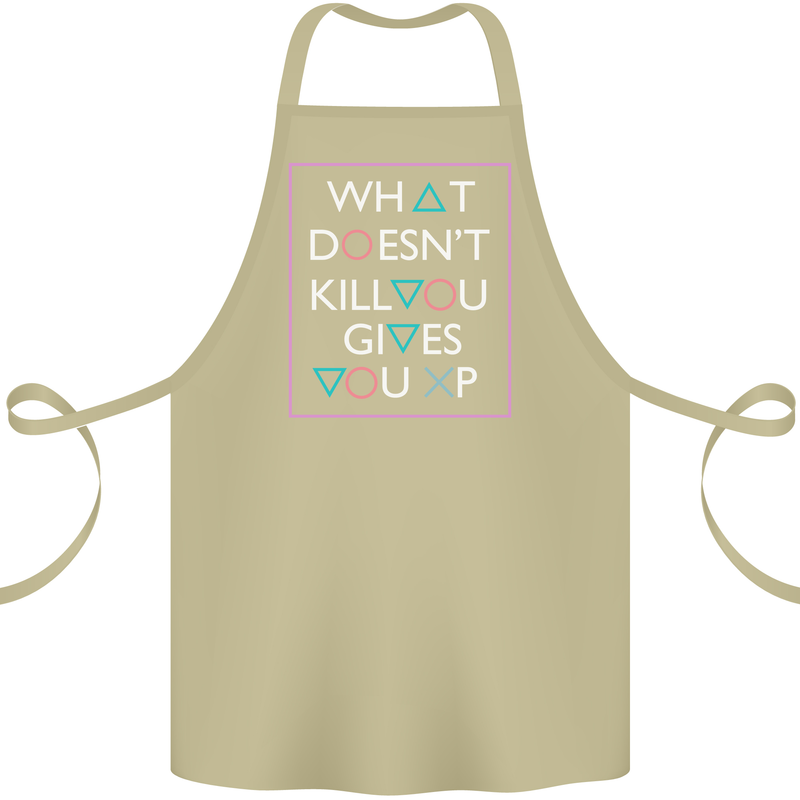 XP Gamer Gaming Arcade Games RPG Cotton Apron 100% Organic Khaki