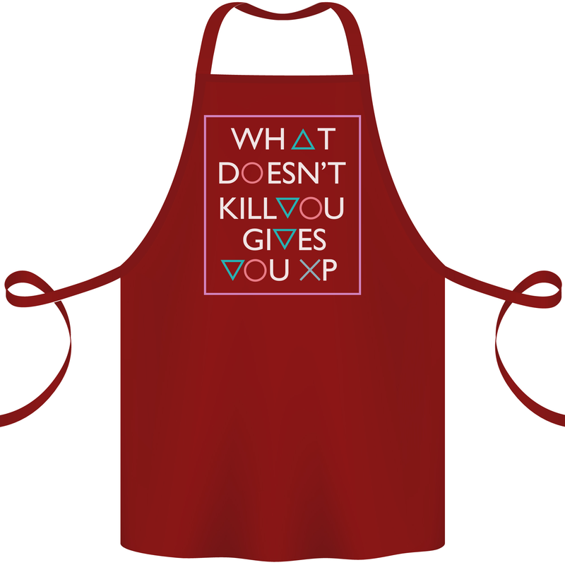 XP Gamer Gaming Arcade Games RPG Cotton Apron 100% Organic Maroon