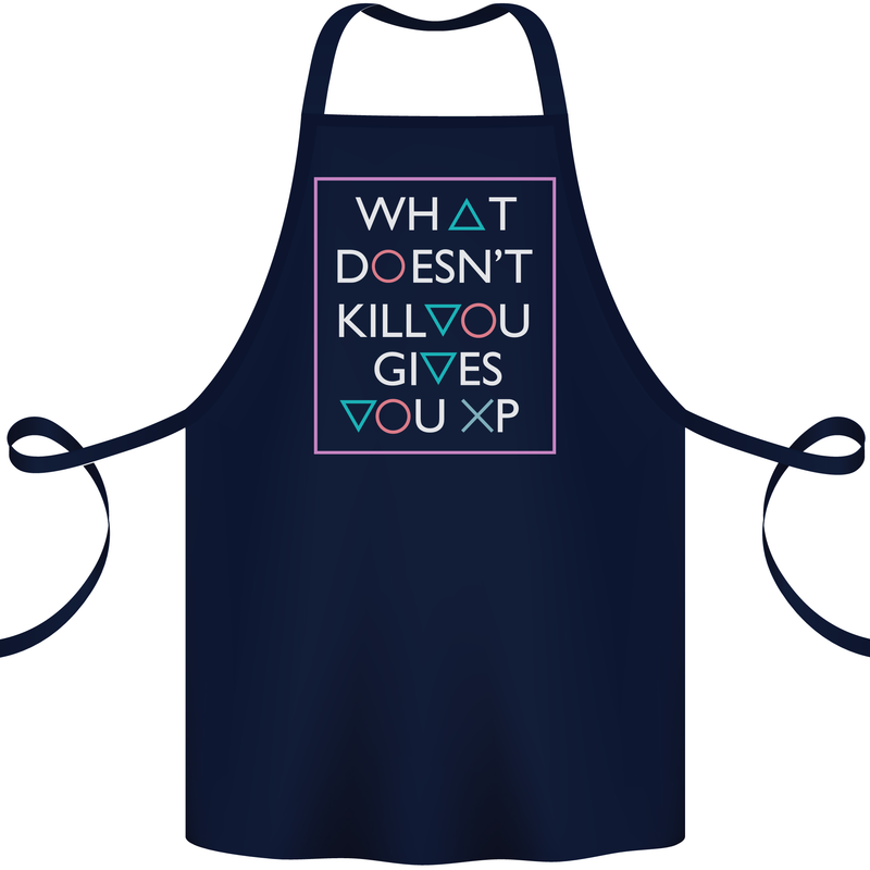 XP Gamer Gaming Arcade Games RPG Cotton Apron 100% Organic Navy Blue