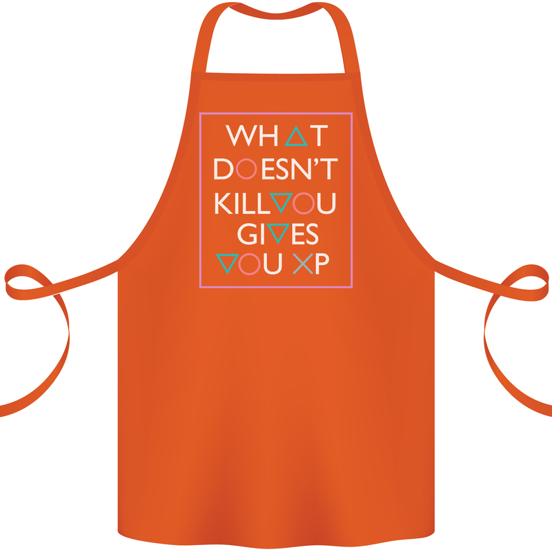 XP Gamer Gaming Arcade Games RPG Cotton Apron 100% Organic Orange
