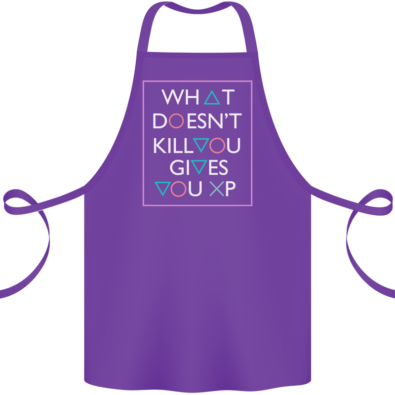 XP Gamer Gaming Arcade Games RPG Cotton Apron 100% Organic Purple