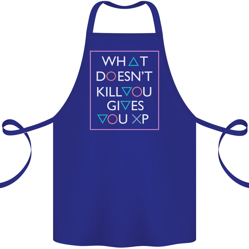 XP Gamer Gaming Arcade Games RPG Cotton Apron 100% Organic Royal Blue