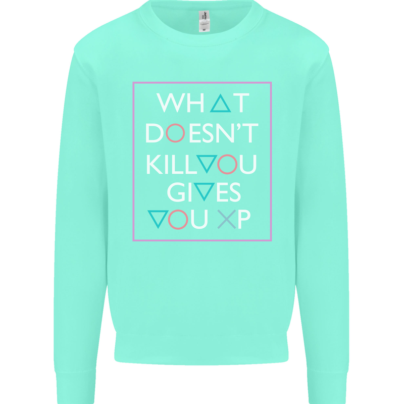 XP Gamer Gaming Arcade Games RPG Kids Sweatshirt Jumper Peppermint