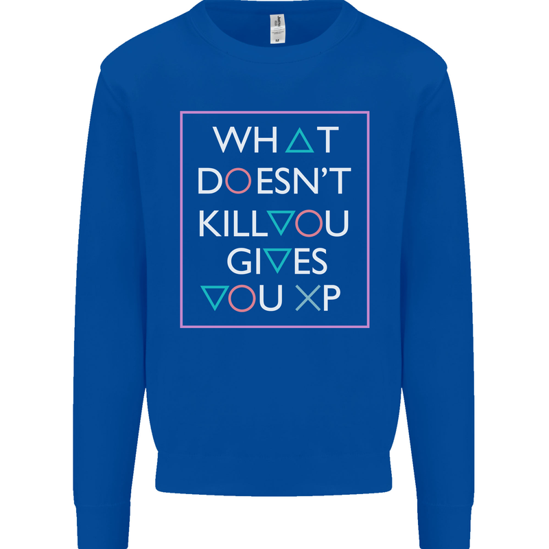 XP Gamer Gaming Arcade Games RPG Kids Sweatshirt Jumper Royal Blue