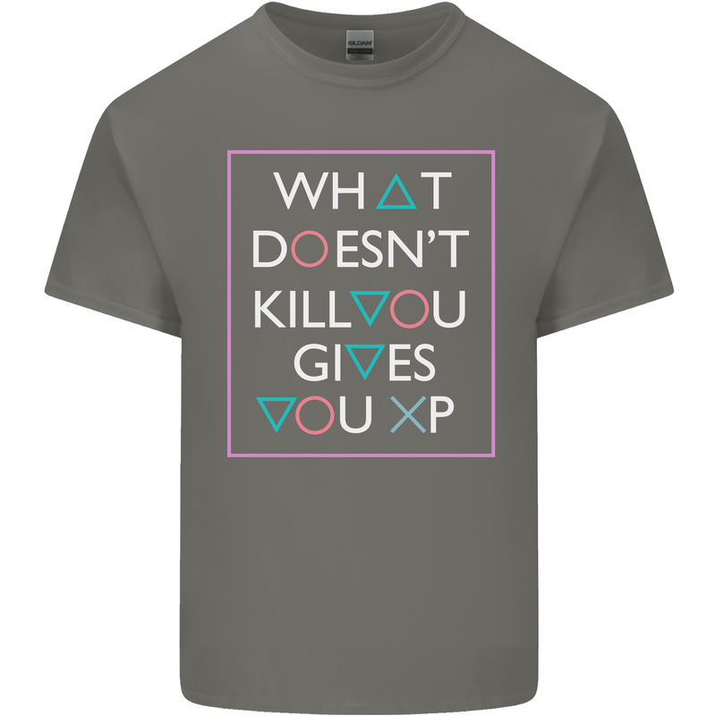 XP Gamer Gaming Arcade Games RPG Kids T-Shirt Childrens Charcoal